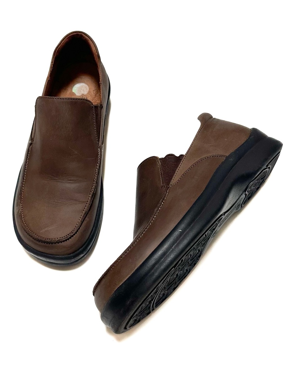 Birkenstock Size 36N Footprints Natoma Nubuck Leather Loafer Taupe Slip On Shoe